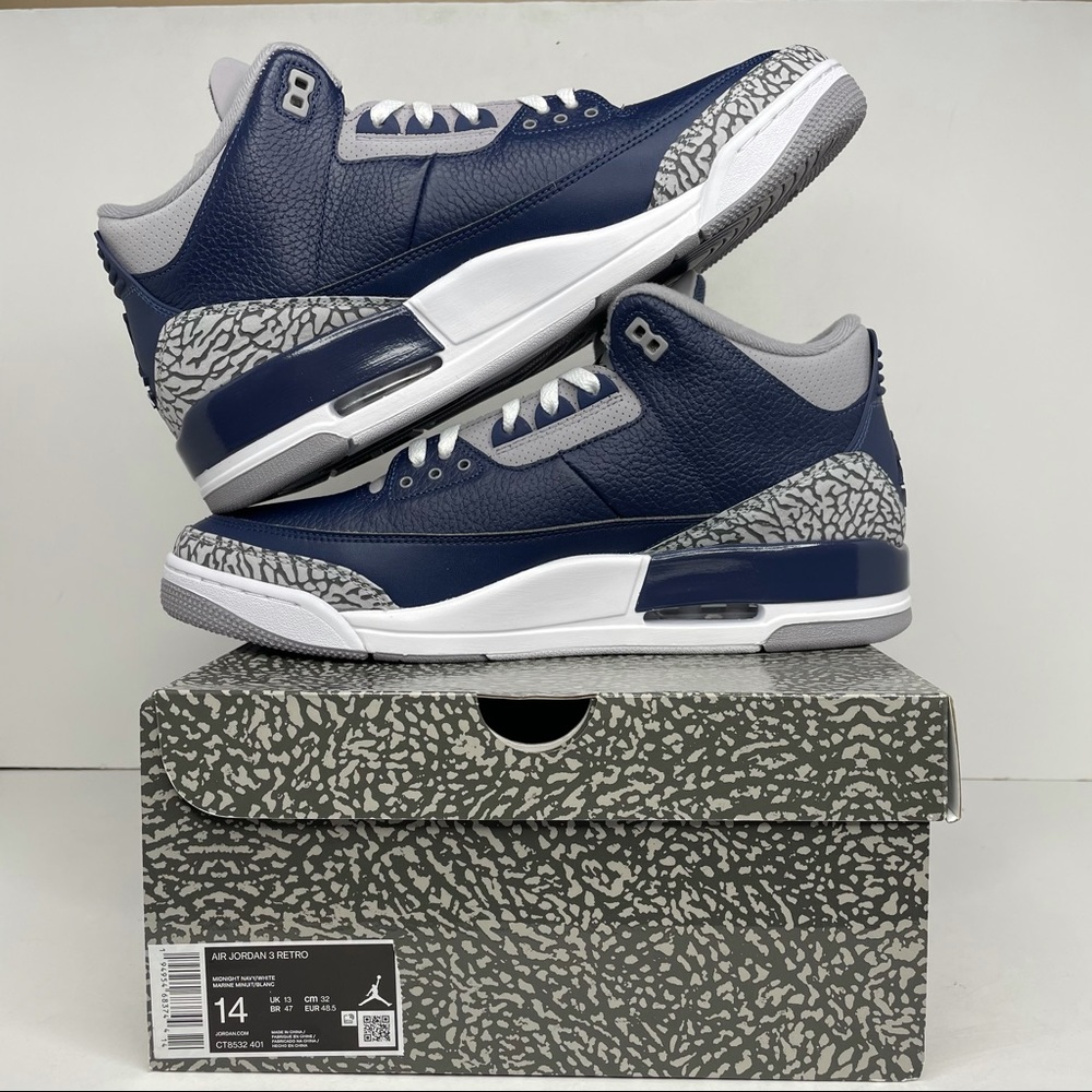 Nike Air Jordan 3 Retro “Georgetown” 2021 NEW - Picture 3 of 6